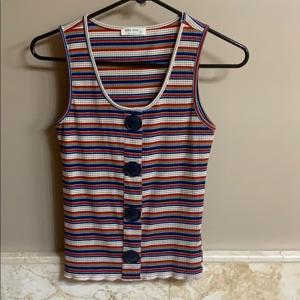 Button tank from a boutique